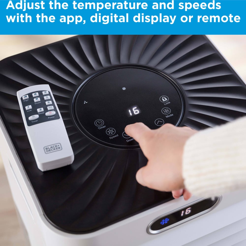 BLACK+DECKER White 3 in 1 7000BTU Portable Smart Air Conditioner Image 9