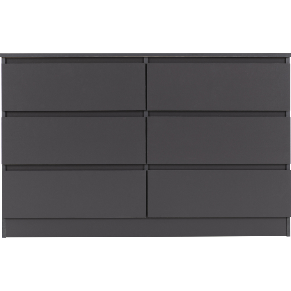 Seconique Malvern 6 Drawer Grey Chest of Drawers Image 3