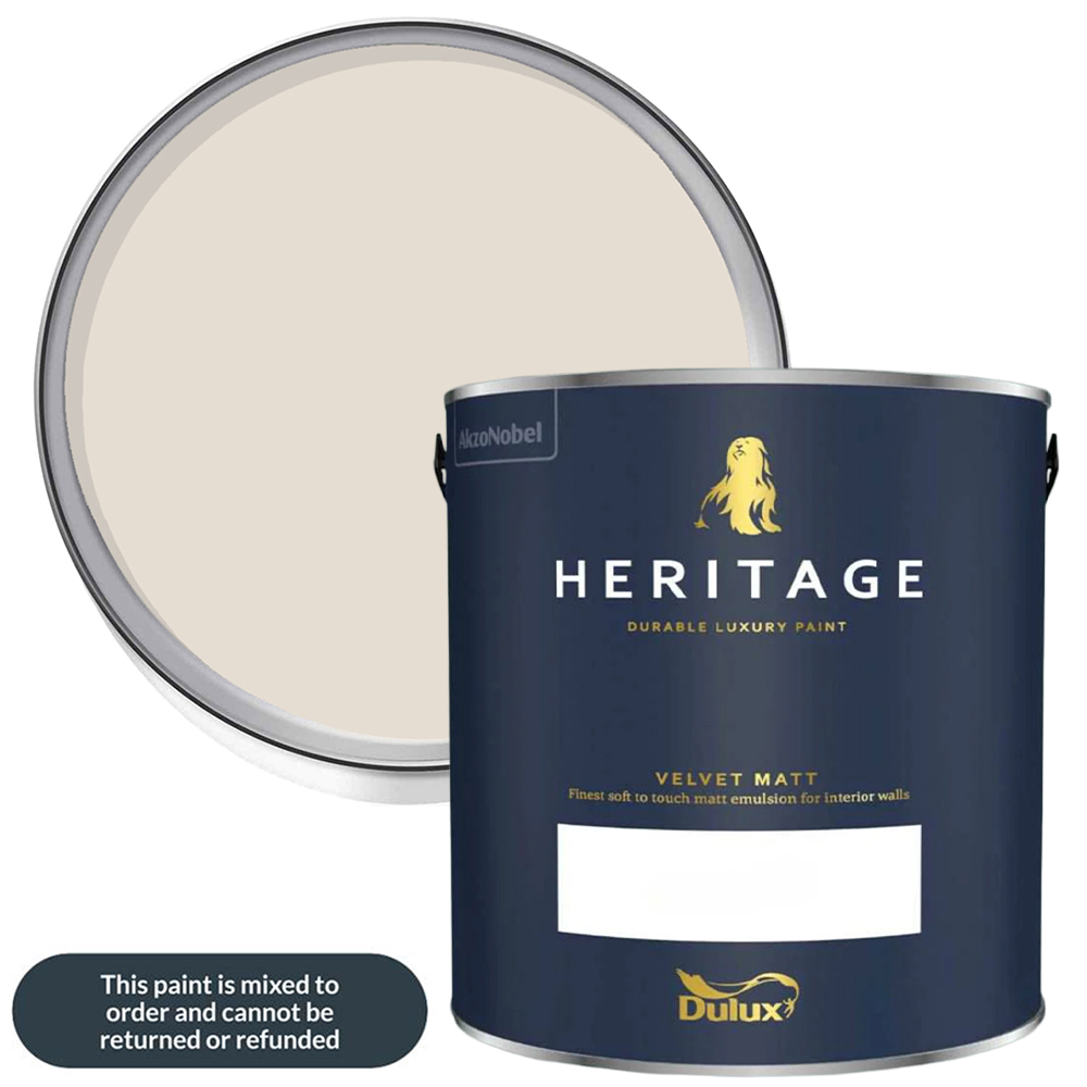 Dulux Heritage Walls and Ceilings Flax Seed Velvet Matt Emulsion Paint 1L Image 1