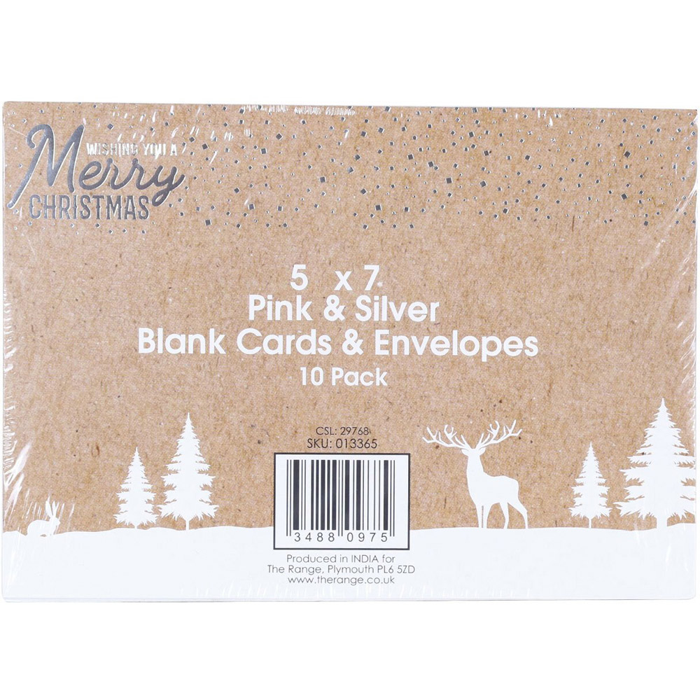Pack of 10 Christmas Cards and Envelopes Image 2