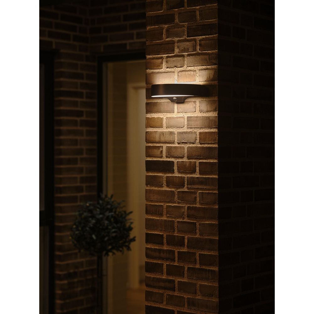Nordlux Monay 200 Lumens Black Round Solar LED Wall Light Image 8