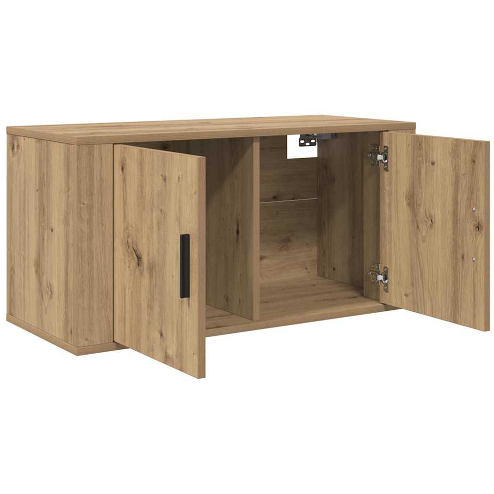 vidaXL 2 Door Artisan Oak Wall Mounted TV Unit Set of 3 Image 6