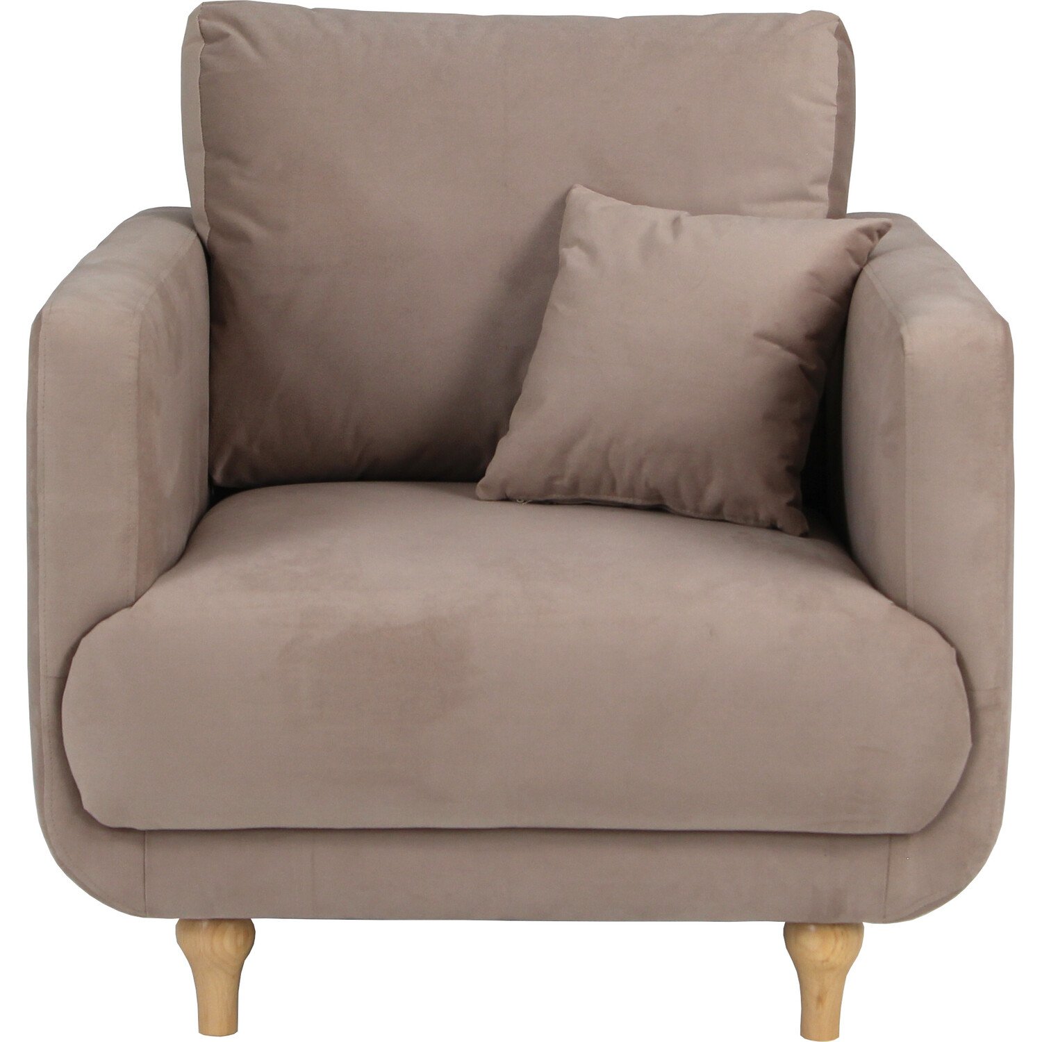 Safa Single Seater Beige Chair Image 2