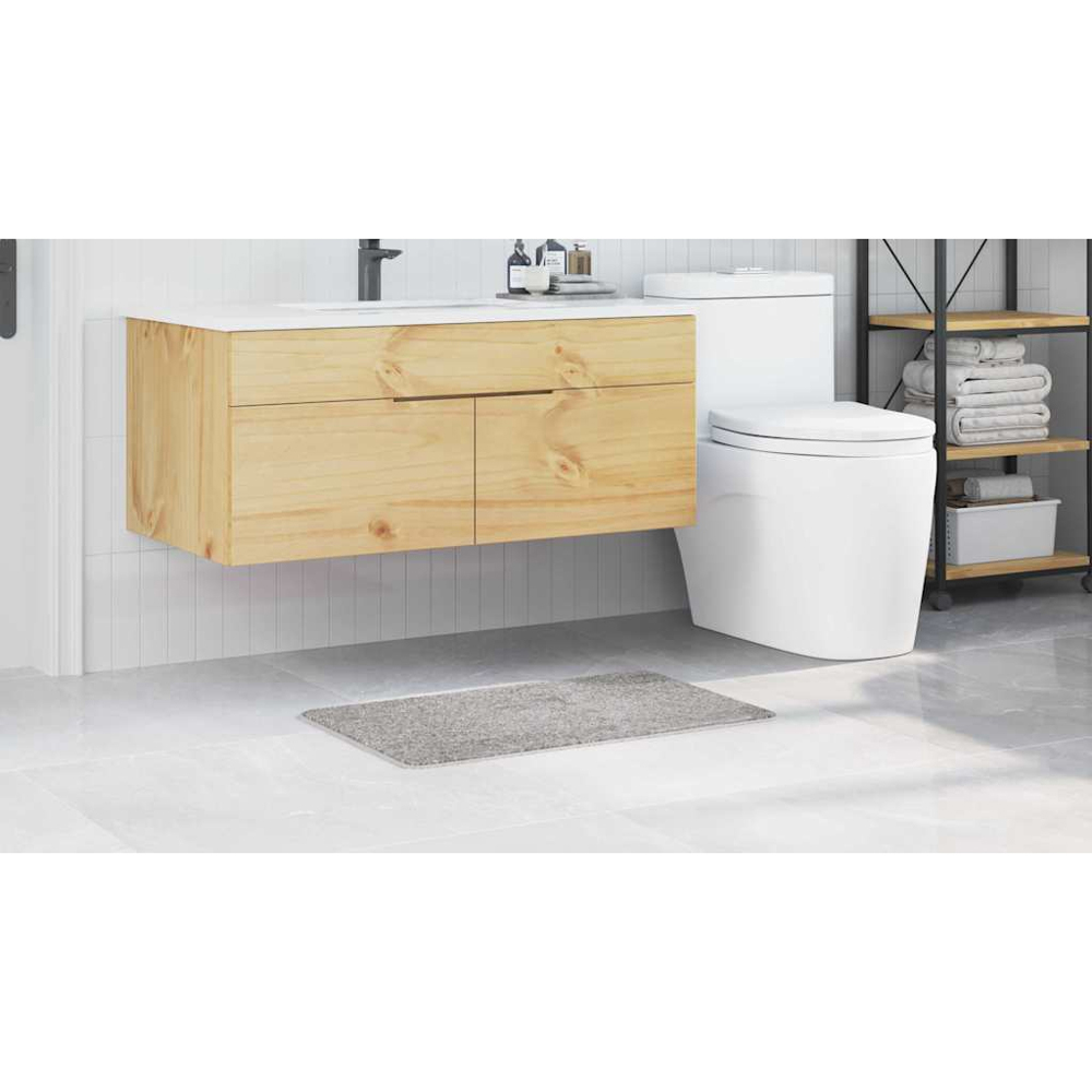 vidaXL Grey Anti-Slip Bath Mat 50 x 80cm Image 6