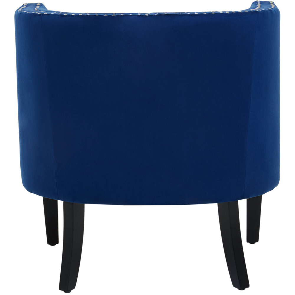 Premier Housewares Larissa Blue Velvet Studded Accent Chair Image 3