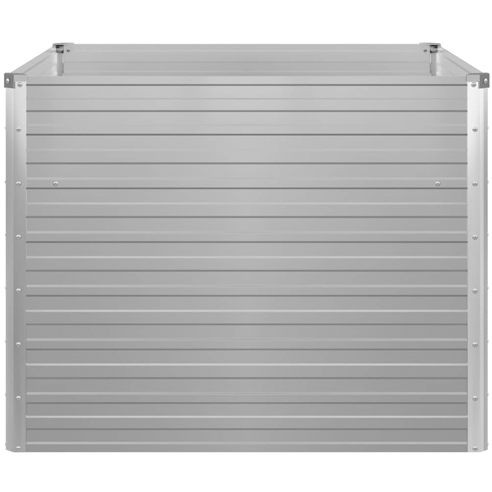 vidaXL Grey Galvanised Steel Raised Garden Bed 77 x 100 x 100cm Image 5