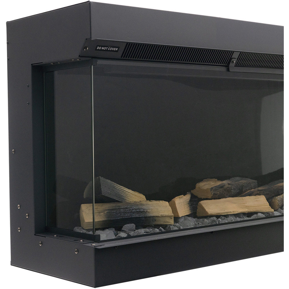 Living and Home 3-Sided Black Smart Electric Fireplace with Remote Control 49 inch Image 4