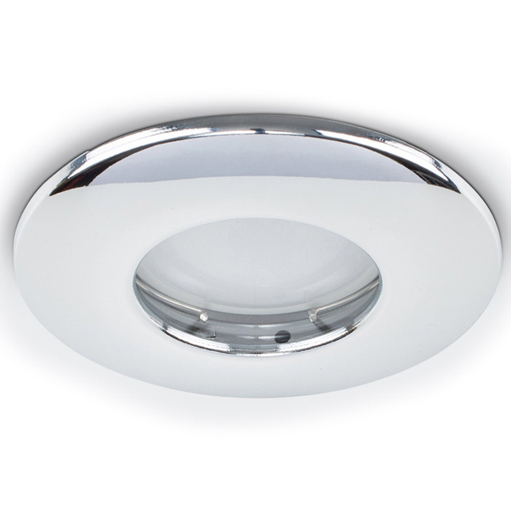 ValueLights Chrome IP65 Warm White LED Ceiling Downlight 10 Pack Image 3