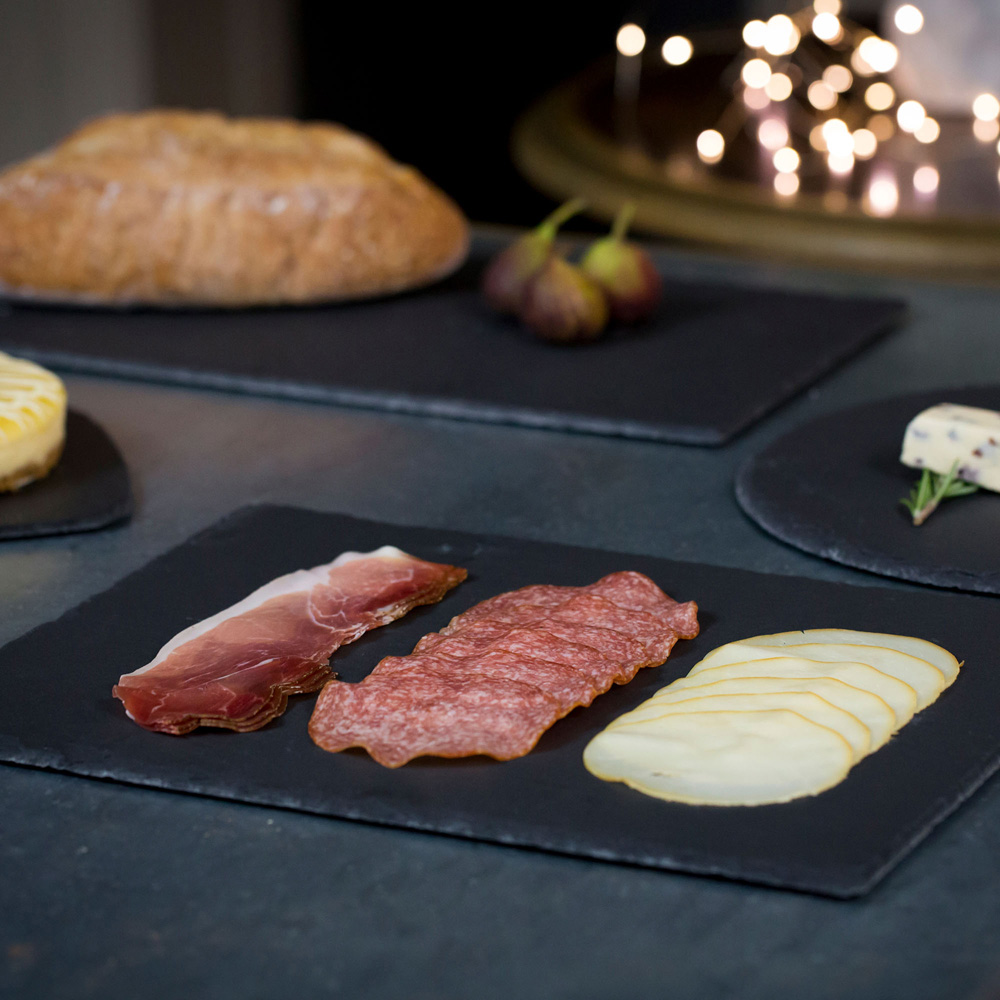 Argon Tableware 13 Piece Slate Rectangle Placemat and Drink Coaster Set Image 8