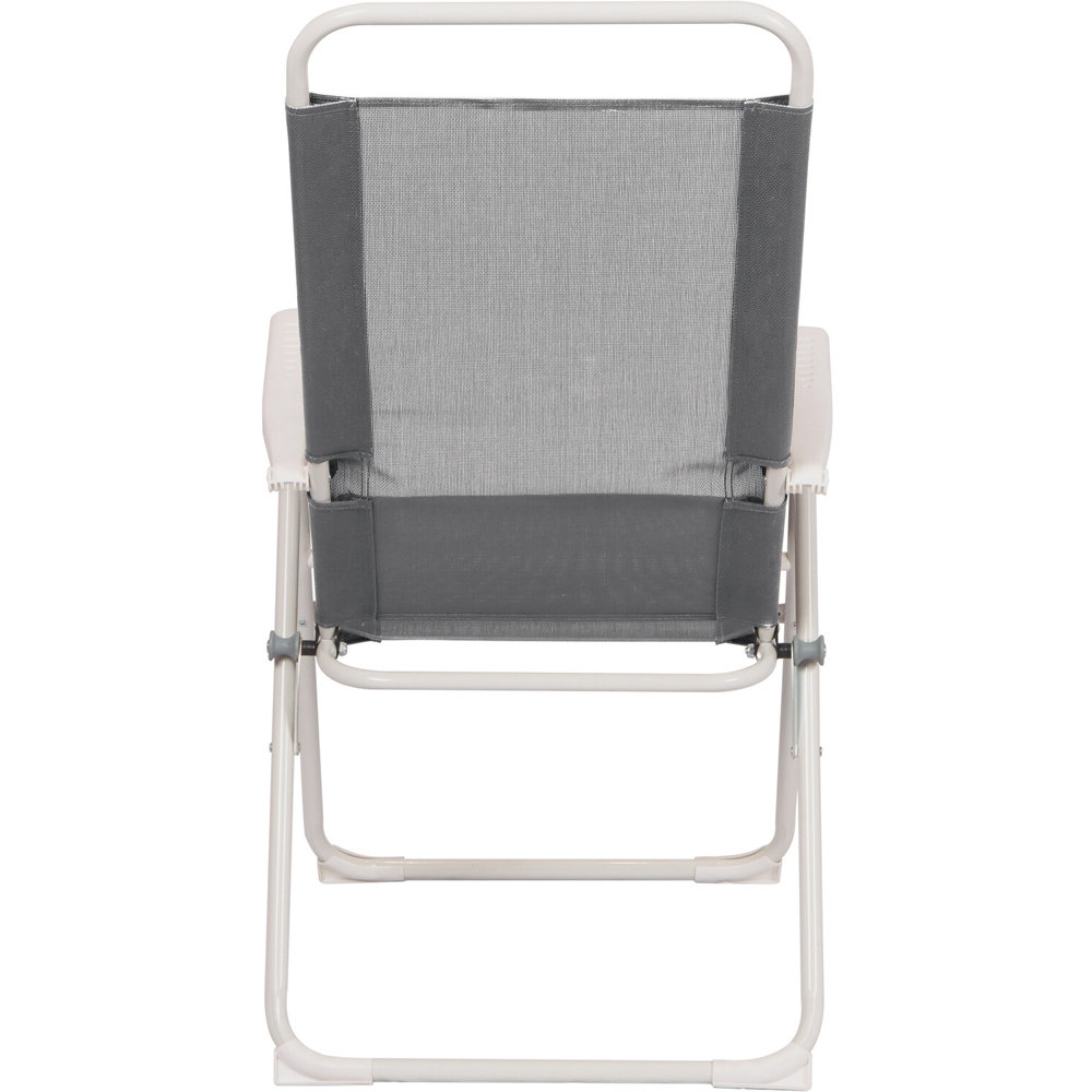 High Back 8 Position Folding Chair Grey Image 6