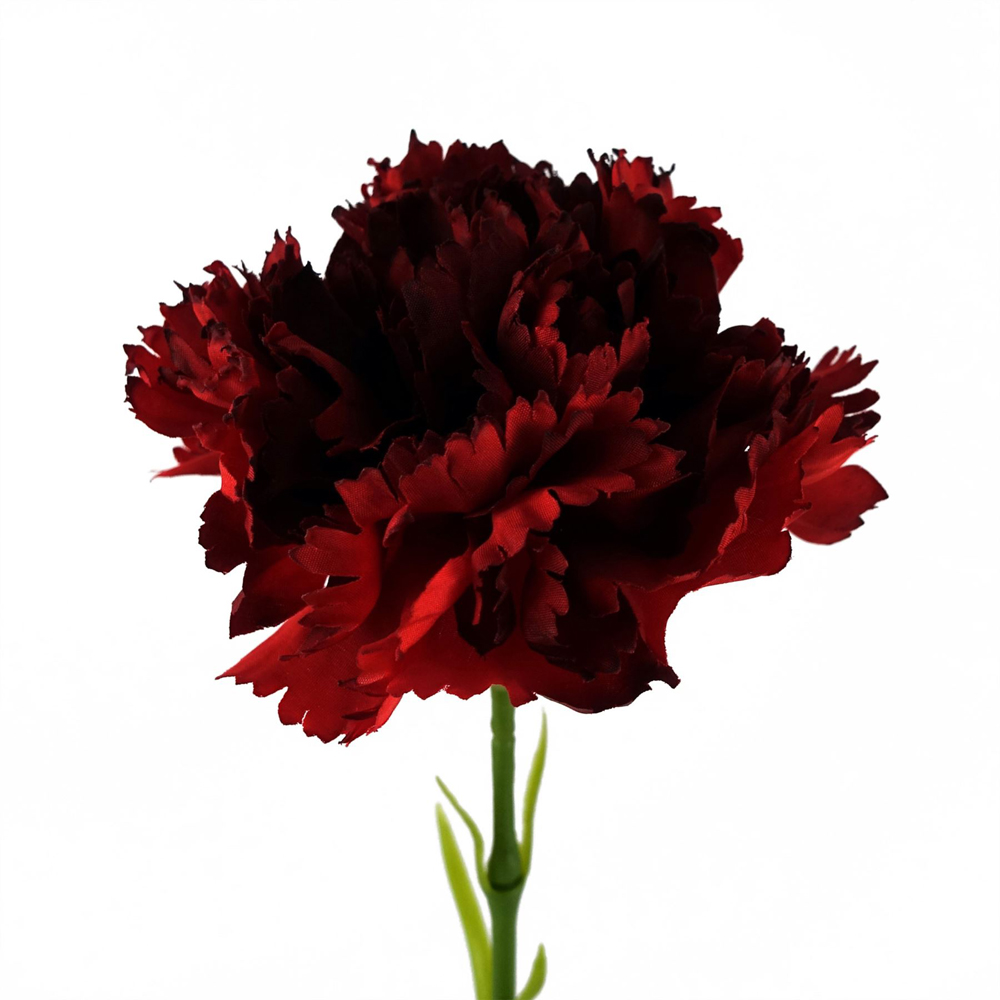 Leaf Red Carnation Single Stem Artificial Flower 50cm 12 Pack Image 3