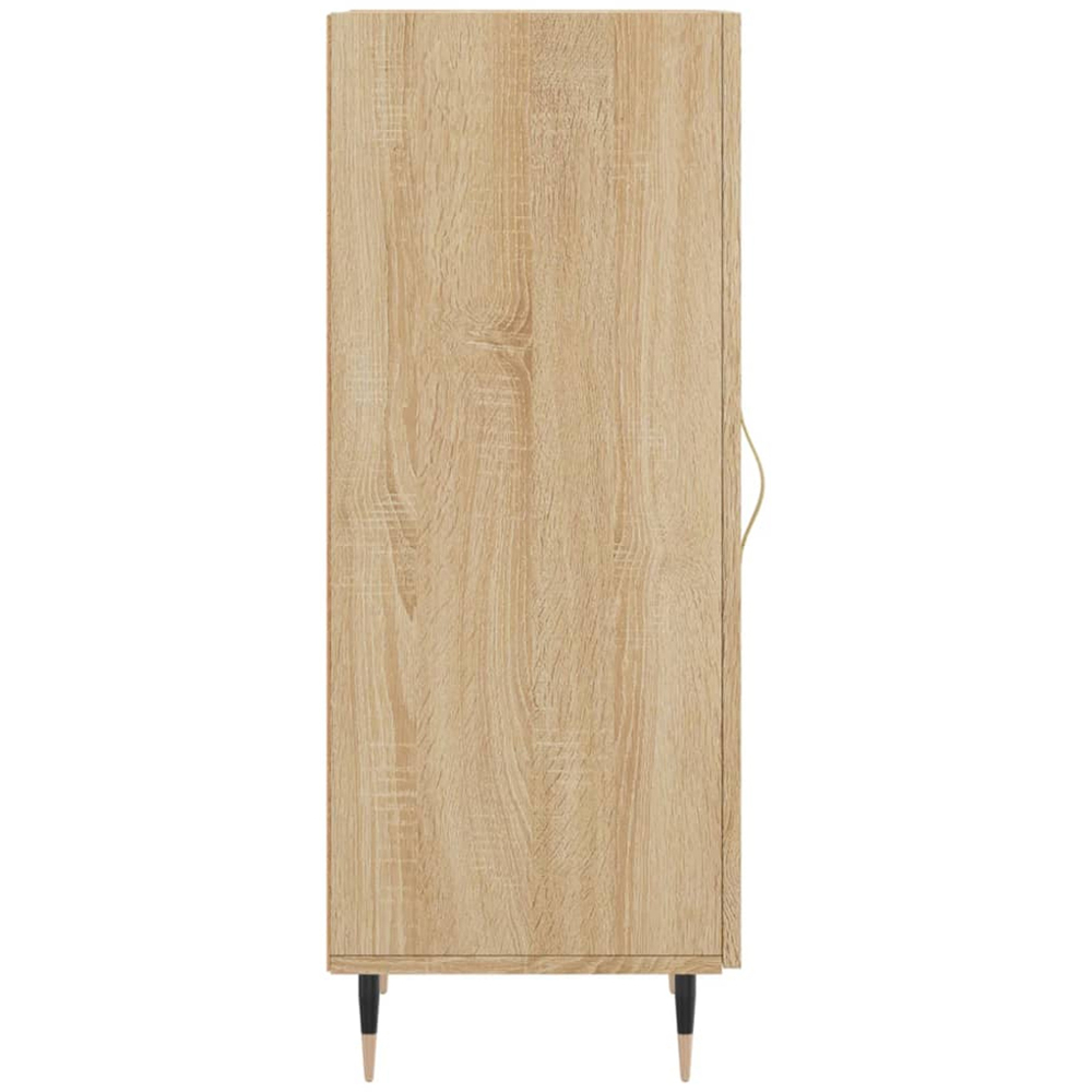 vidaXL Single Door 3 Shelf Sonoma Oak Sideboard with Metal Legs Image 7
