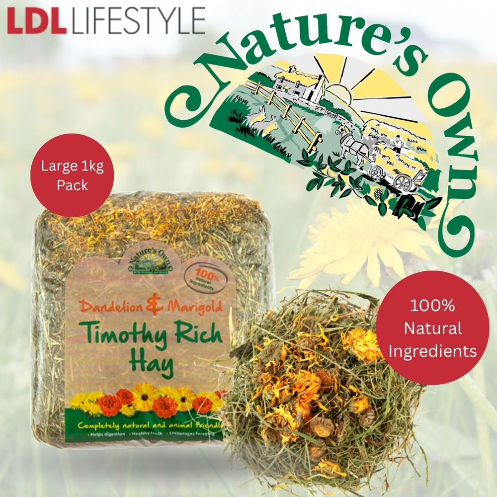 Nature's Own Timothy Rich Hay with Dandelion and Marigold 1kg Image 4