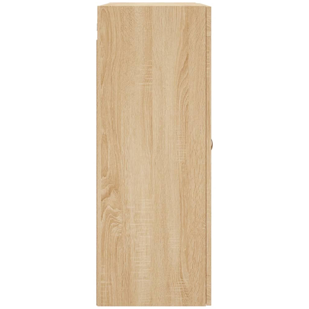 vidaXL 2 Glass Door Brown Sonoma Oak Wall Mounted Cabinet Image 6