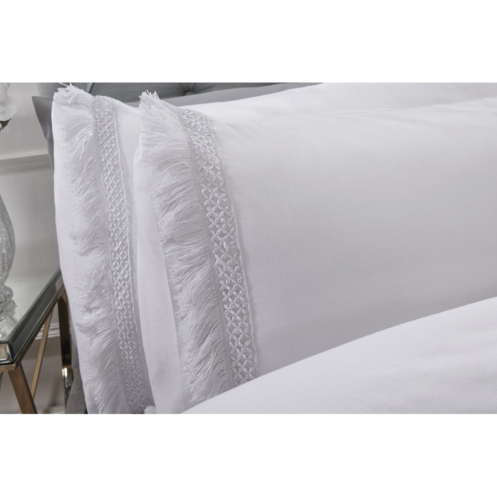 Rapport Home Tia Trellis Single White Duvet Set Image 3