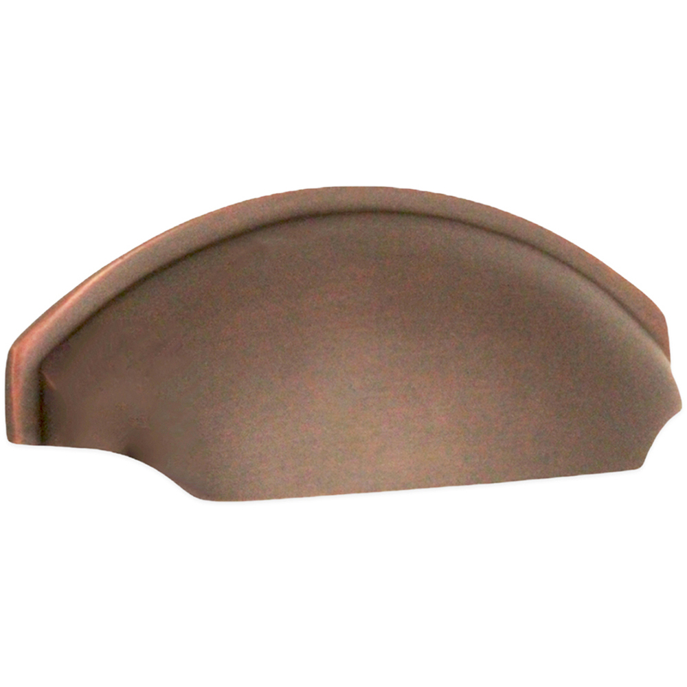 Spira Brass Tulip Aged Bronze Cup Pull Drawer Handle Image 1
