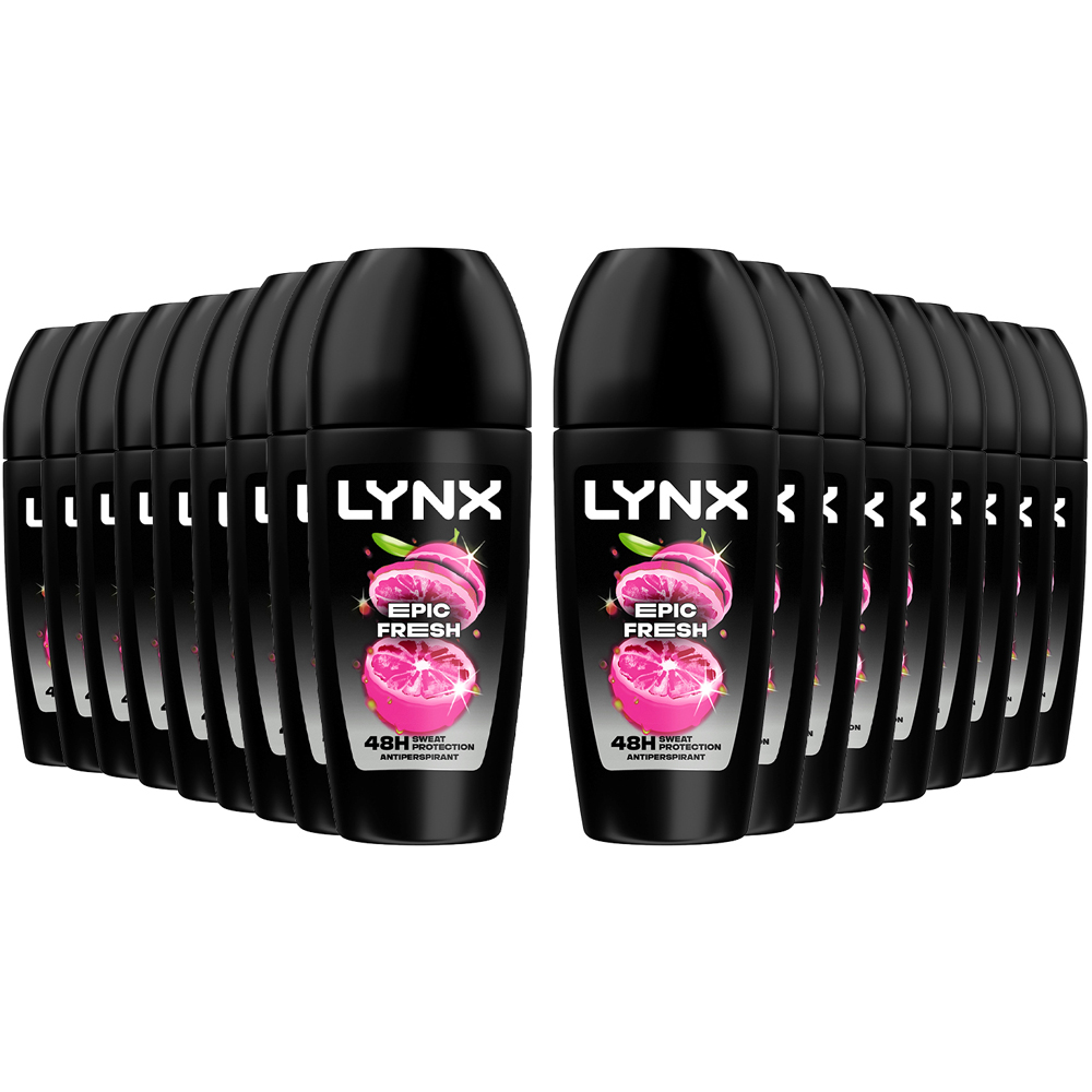 Lynx Epic Fresh Grapefruit and Tropical Pineapple Anti-Perspirant Roll On 50ml 18 Pack Image 1