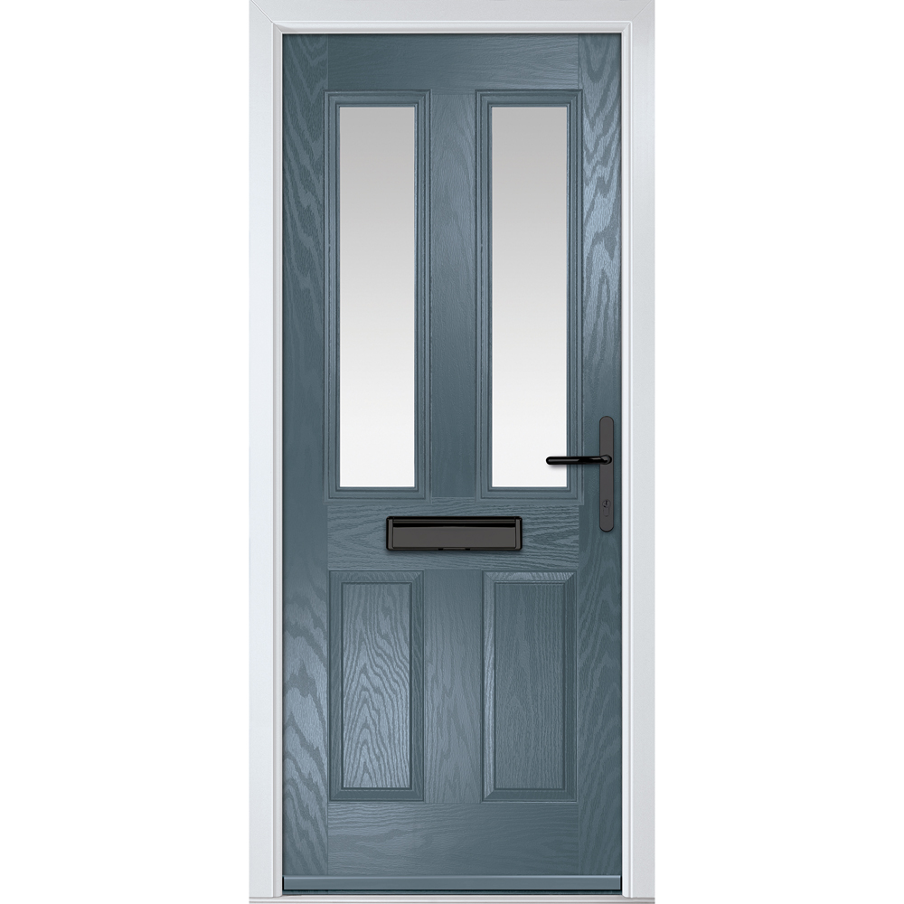 Crystal-Direct Carnoustie Slate Grey GRP Stipolytte Glass Left Hand Open Front Door 2090 x 920mm Image 1