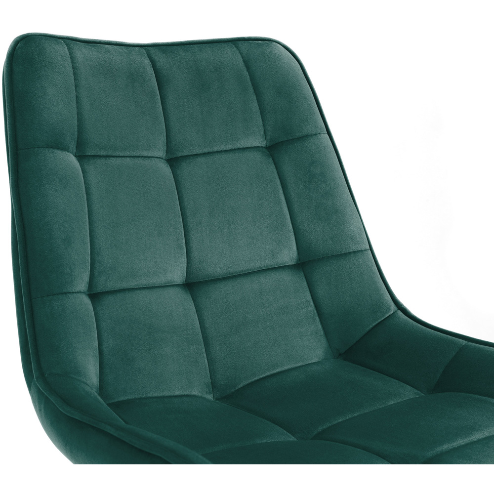 Julian Bowen Hadid Set of 2 Green Dining Chair Image 5