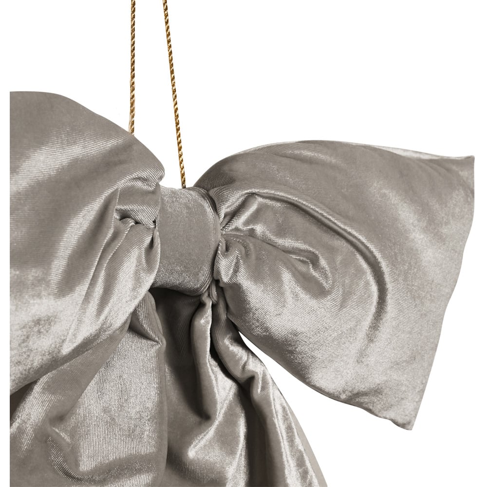 The Seasonal Gift Co. Sage Velvet Bow Hanging Christmas Decoration 50 x 40cm Image 3