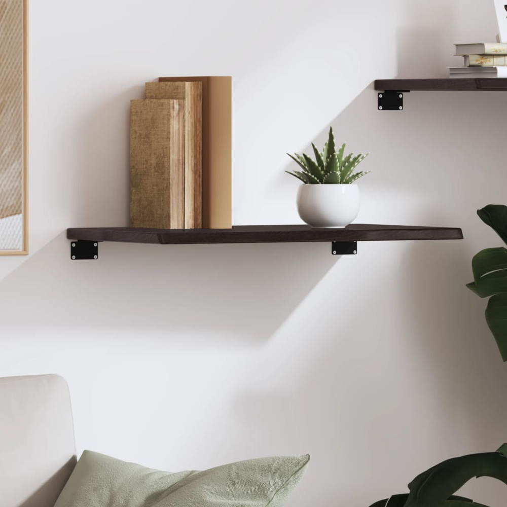 vidaXL 60 x 30 x 2cm Brown Wall Shelf Image 2