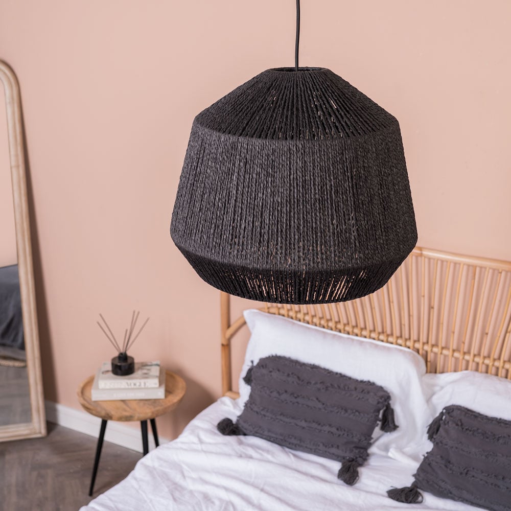 ValueLights Riad Black Rope Ceiling Pendant Shade Image 3
