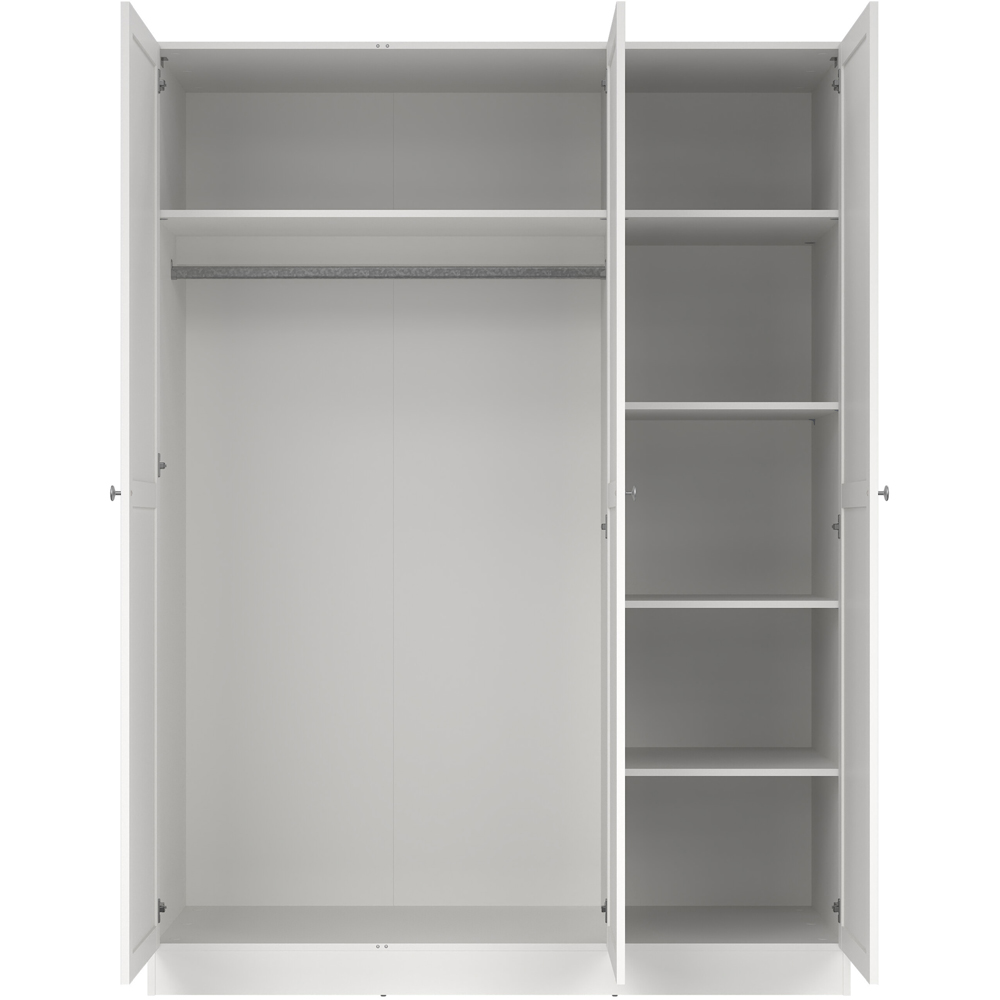 Florence Brande 3 Door White Wardrobe Image 4