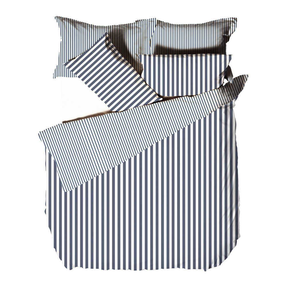 Yard Double Hebden Navy and Grey Reversible Duvet Set Image 4