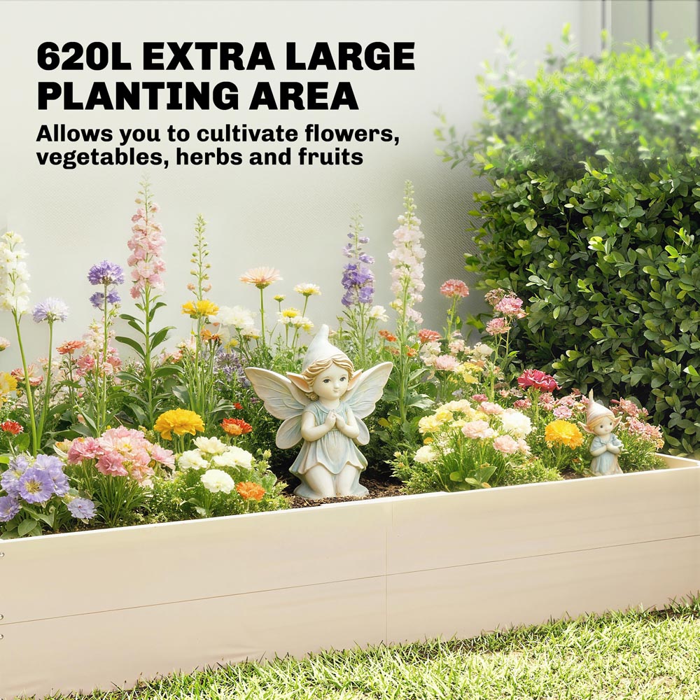 Outsunny 620L Wooden Raised Garden Bed Image 4