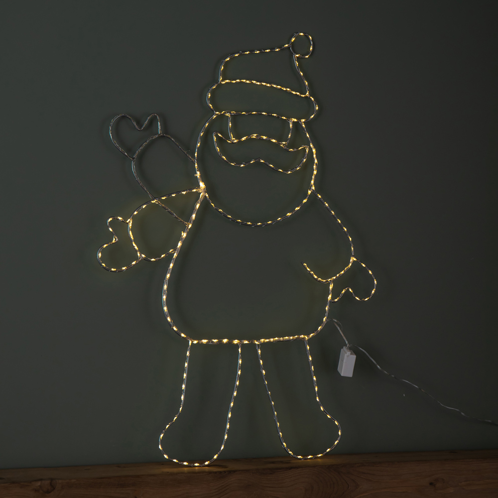 Samuel Alexander 320 Warm White LED Light-Up Waving Santa Christmas Silhouette 79 x 54cm Image 7