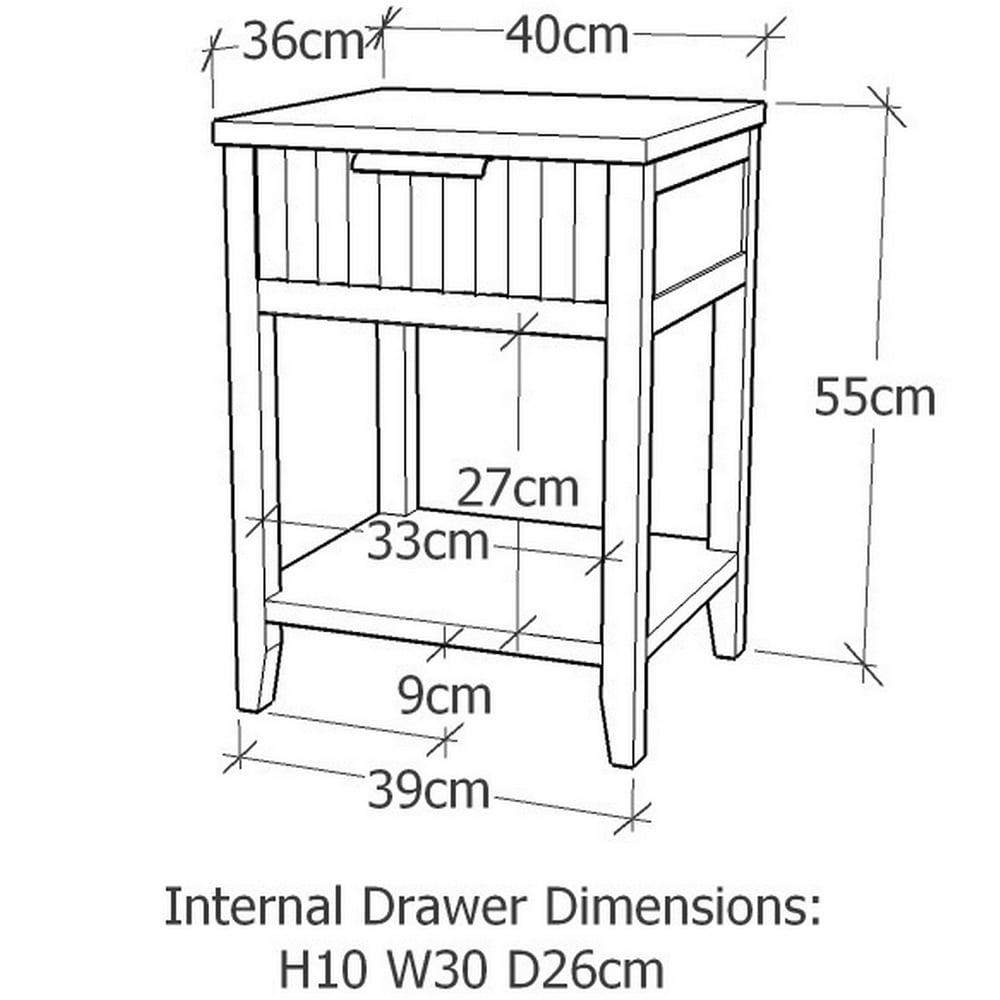 Monti Single Drawer Mustard Bedside Table Image 9