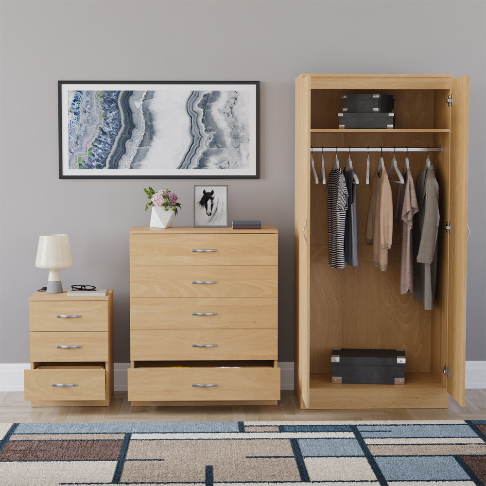 VIDA DESIGNS Riano Pine 3 Piece Bedroom Furniture Set Image 3