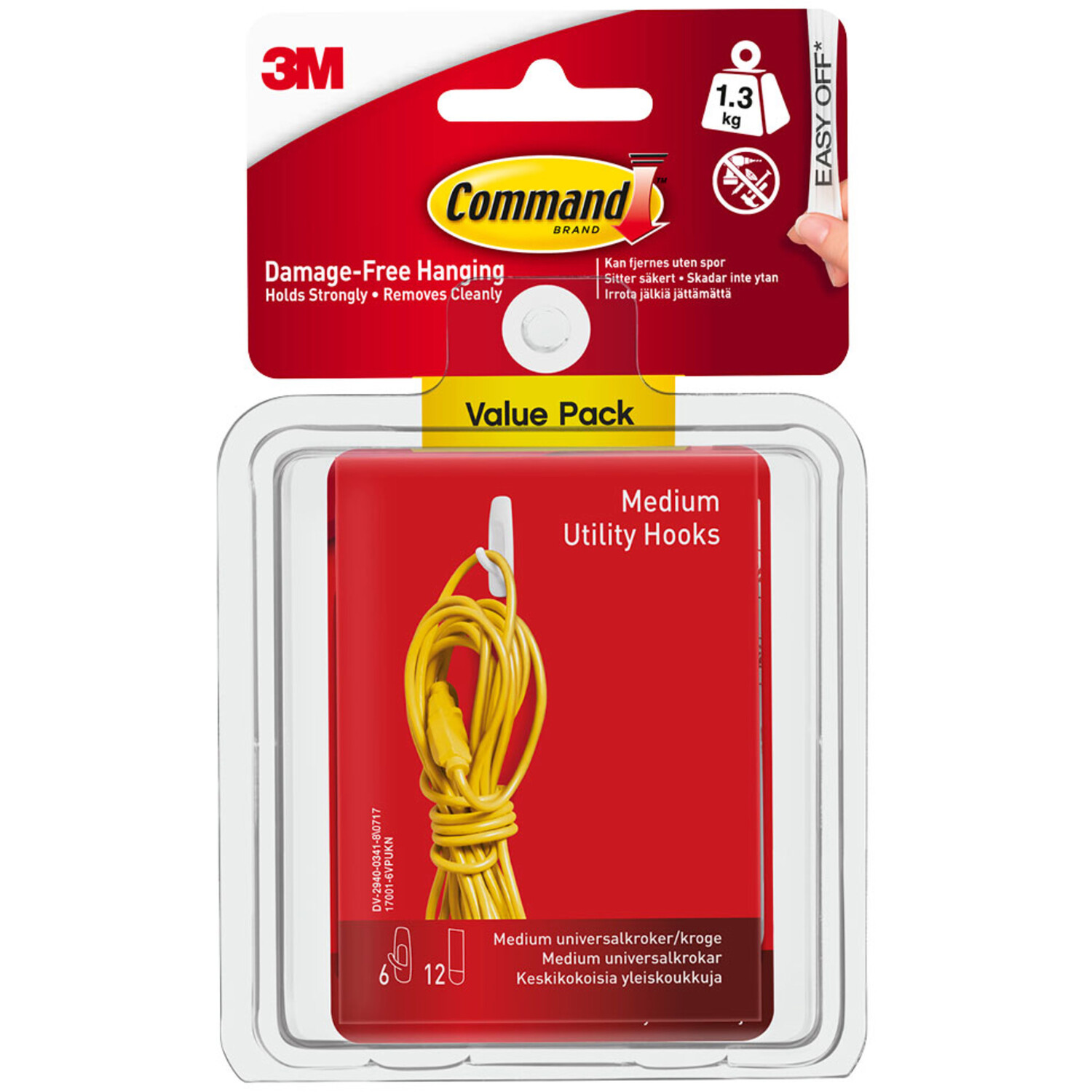 Pack of 6 Command Utility Hooks Image 1