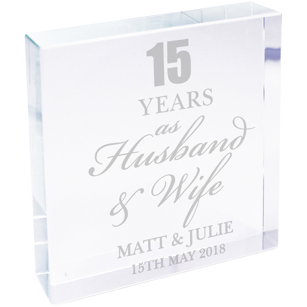 Personalised Memento Personalised Anniversary Crystal Token Image 1