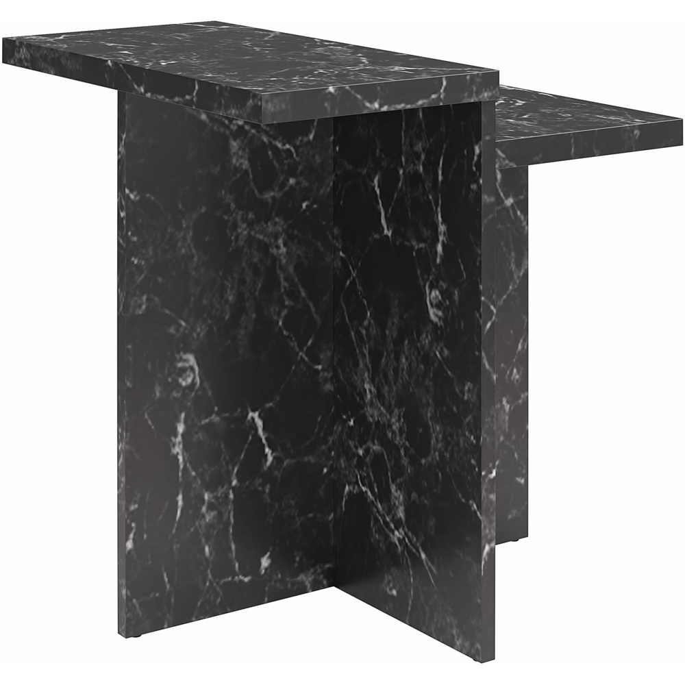 Dorel Home Brielle Black Faux Marble Accent Table Image 4