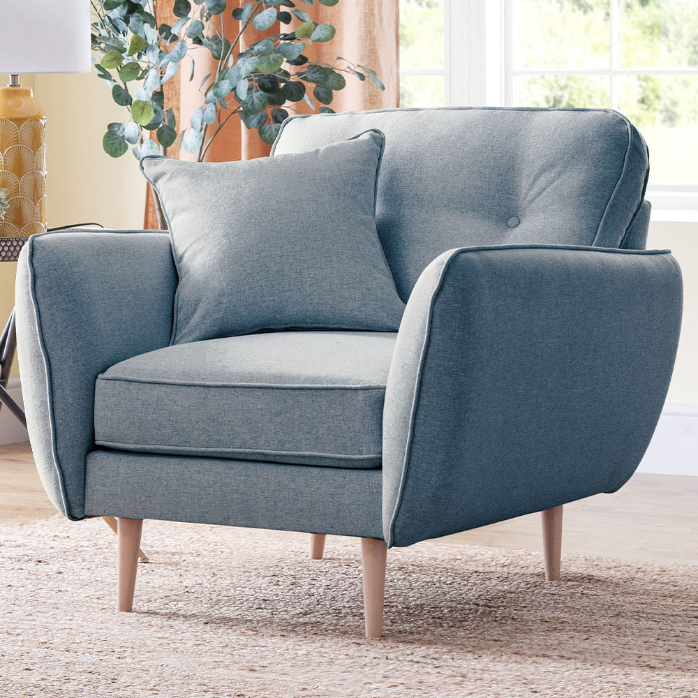 Opry Faro Denim Armchair Image 1