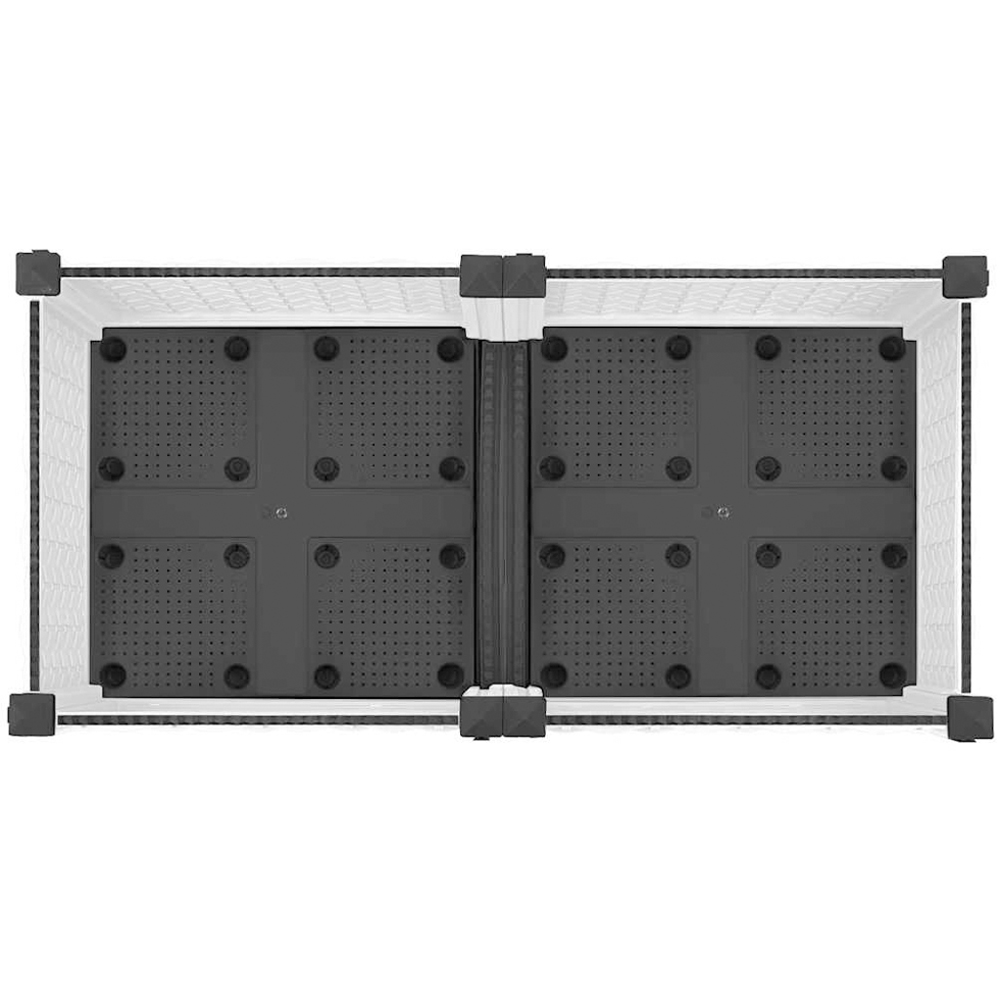 vidaXL White Polypropylene Raised Garden Bed 23 x 40 x 80cm Image 5