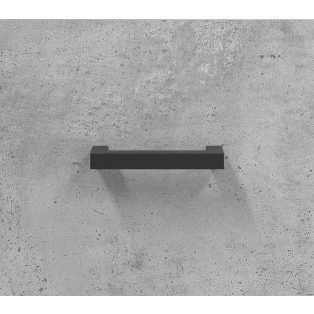 vidaXL 3 Glass Door 3 Drawer Concrete Grey Highboard Image 9