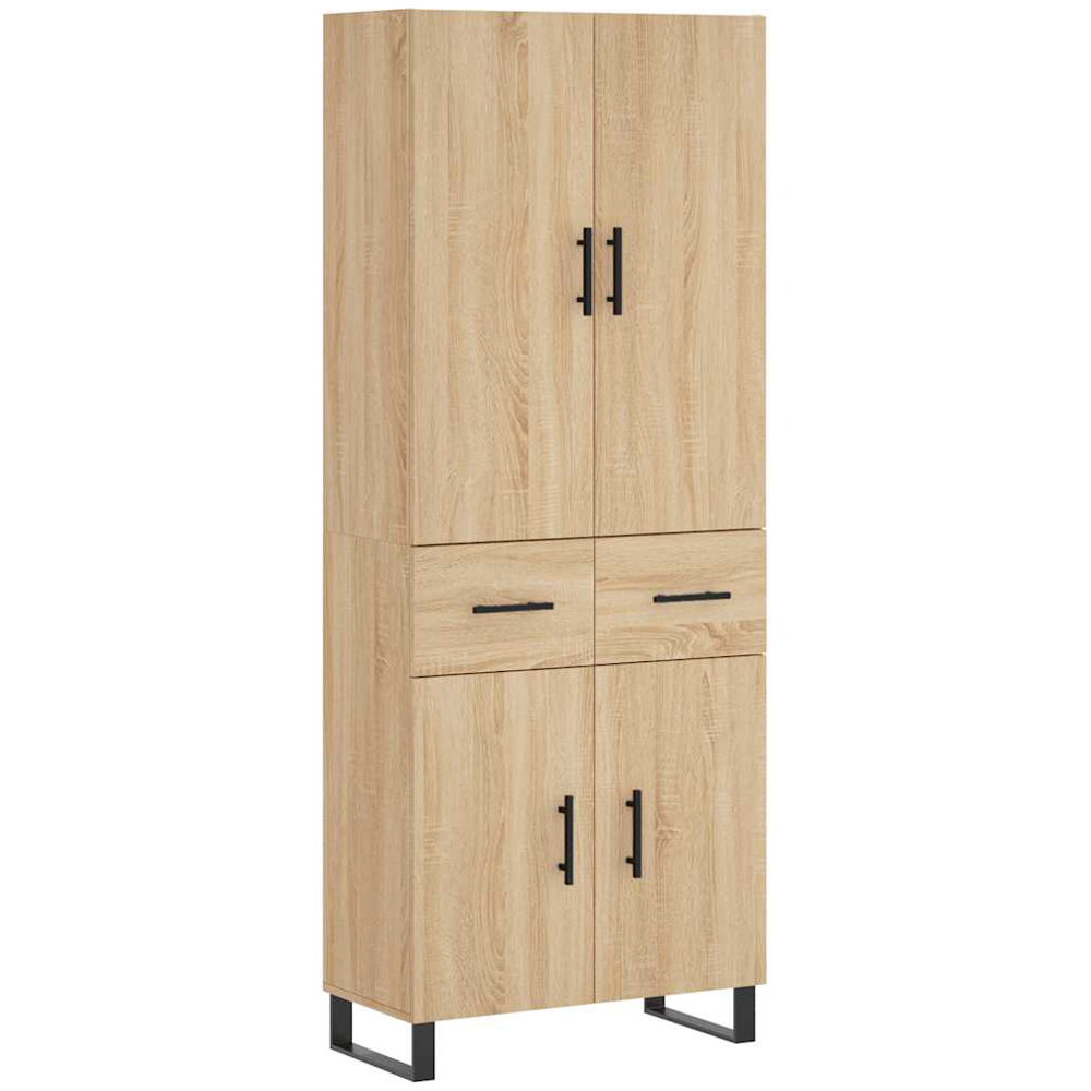 vidaXL 4 Door 2 Drawer Sonoma Oak Highboard Image 2
