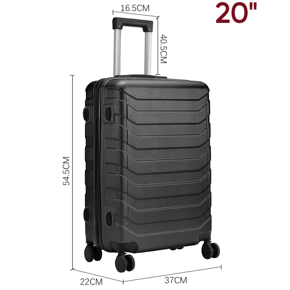 H&O Direct Small Black Lightweight Hardshell Travel Suitcase Image 6