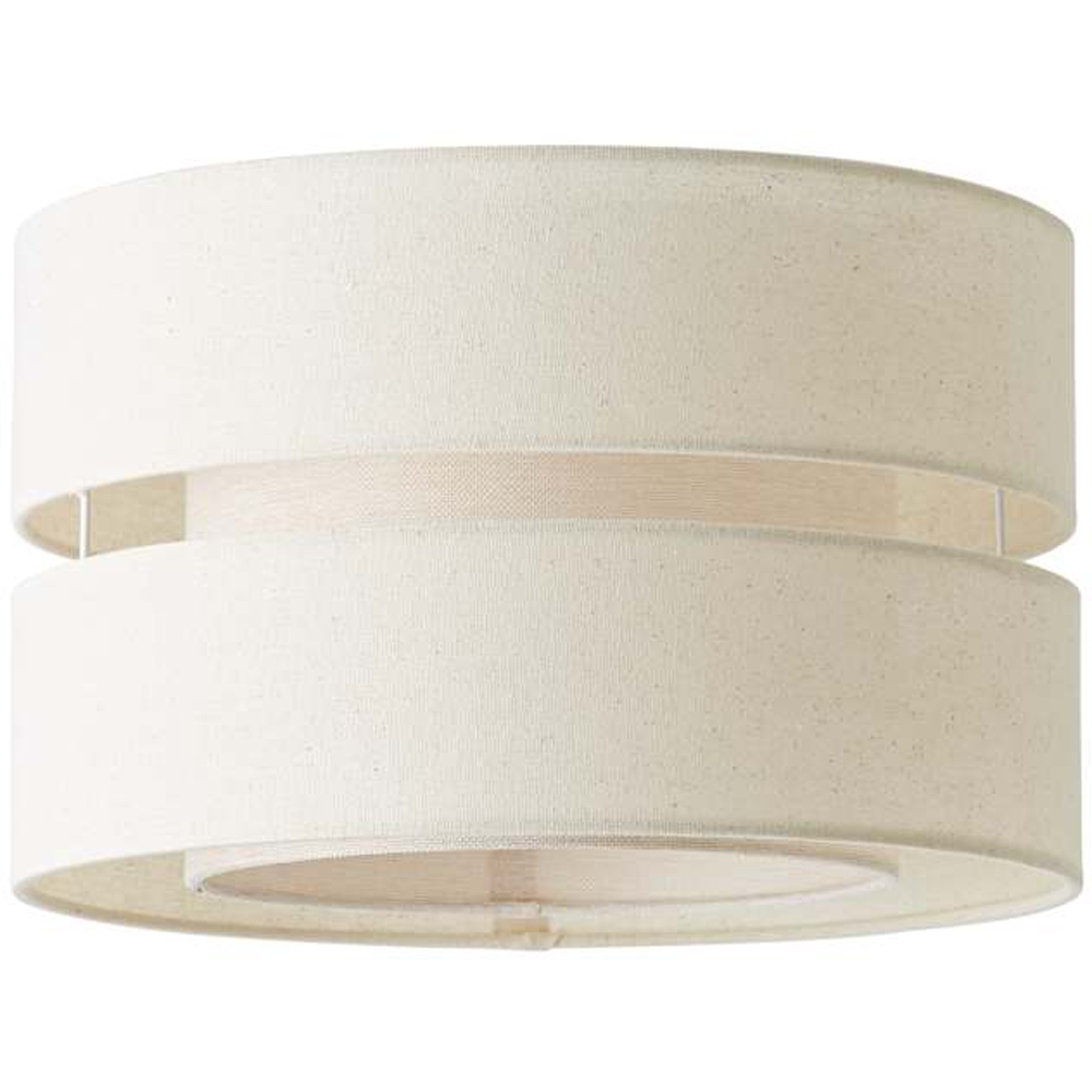 ValueLights Sophia 2 Tier Natural Linen Ceiling Drum Lamp Shade Image 1