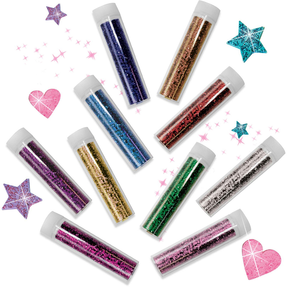 SES Creative Assorted Colour Biodegradable Glitter 10 Pack Image 3