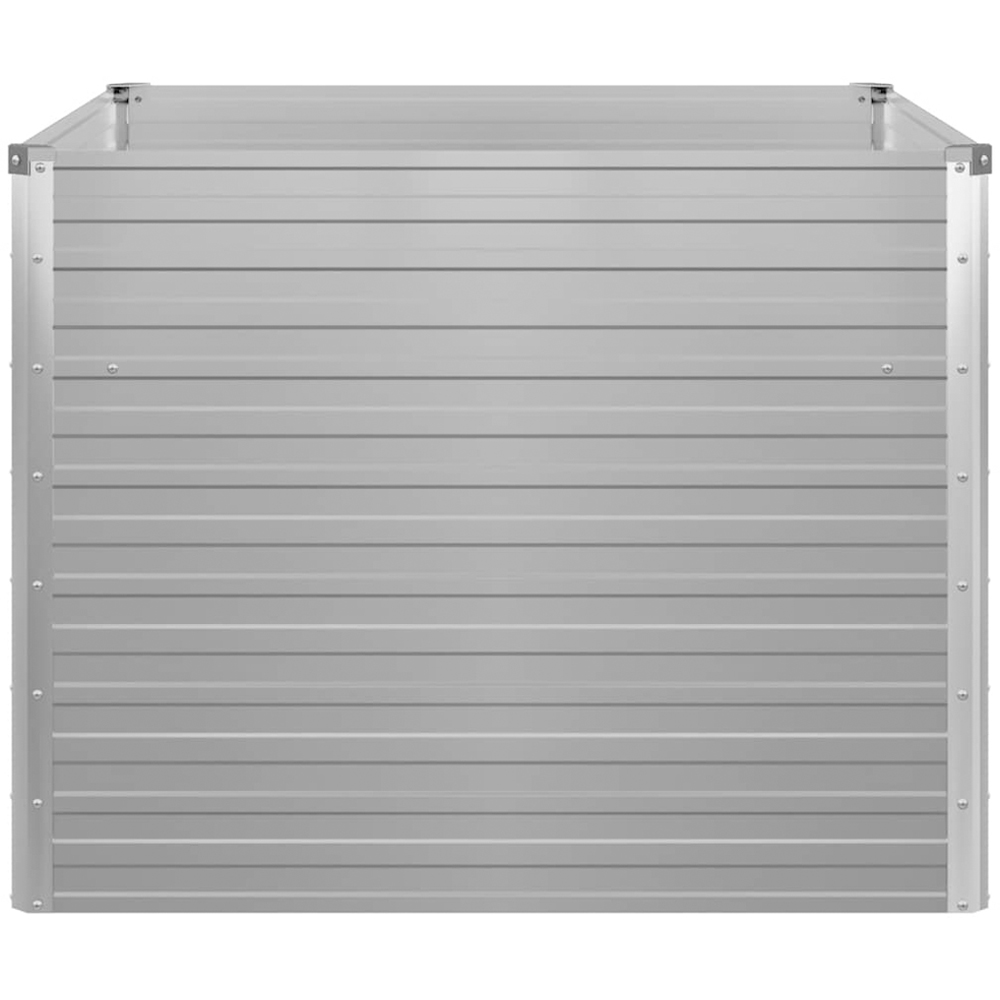vidaXL Grey Galvanised Steel Raised Garden Bed 77 x 100 x 100cm Image 6