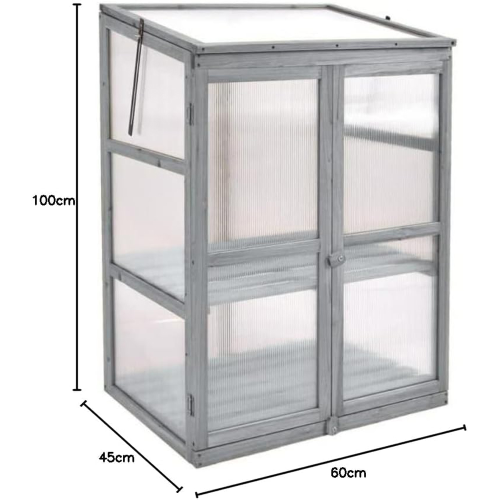 Neo Direct Model 3 Grey Mini Greenhouse Cold Frame Image 4