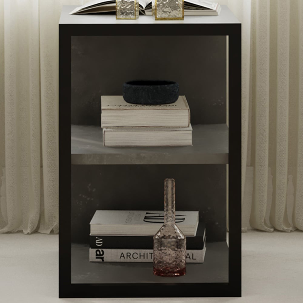 Decortie Echo 2 Shelf Retro Grey Minimalist Modern Side Table Image 6