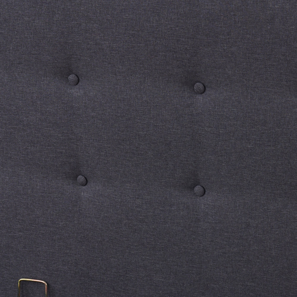 Indoor Living The Oslo Double Charcoal Linen Gas Lift Ottoman Bed Frame with Tufted Headboard Image 6