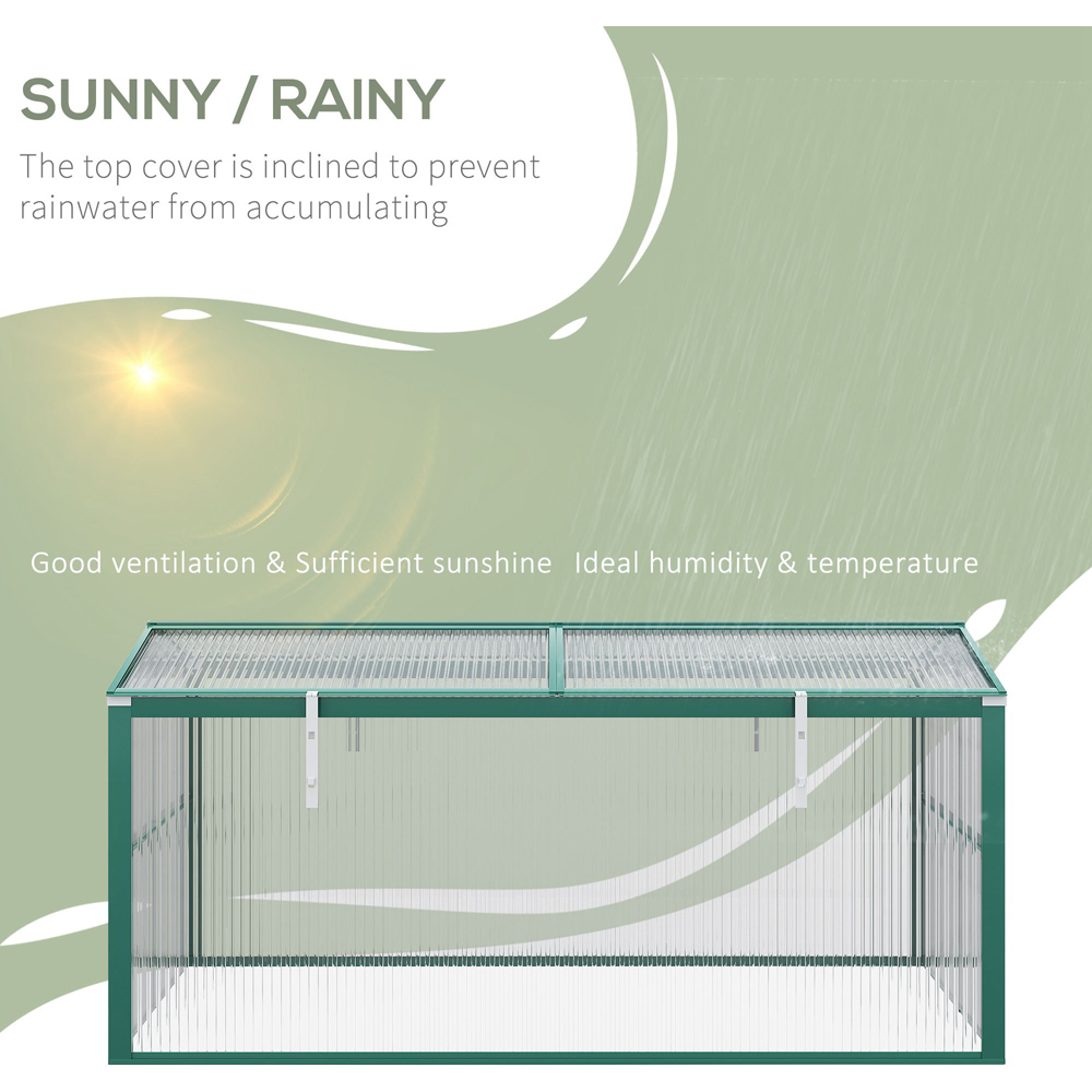 Outsunny Clear Polycarbonate 4.2 x 2.2ft Greenhouse Image 6