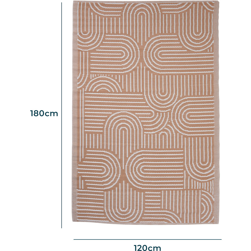 Jack Stonehouse Rust Red Arch Waterproof Anti-Slip Outdoor Rug 120 x 180cm Image 4