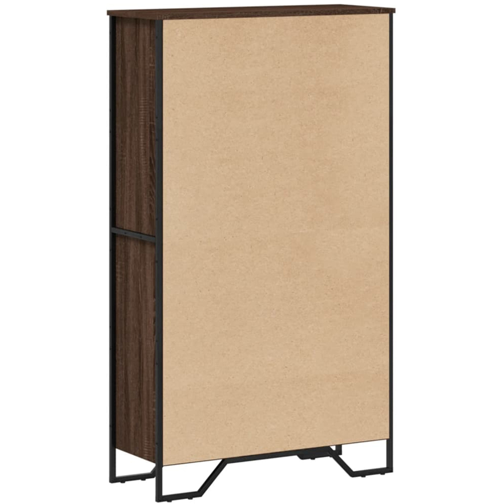 vidaXL 4 Shelf Brown Oak Bookcase Image 3