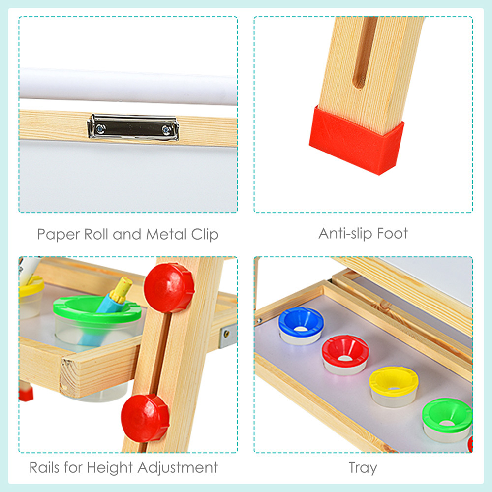 Costway Kids 3 in 1 Art Easel with Whiteboard Image 5